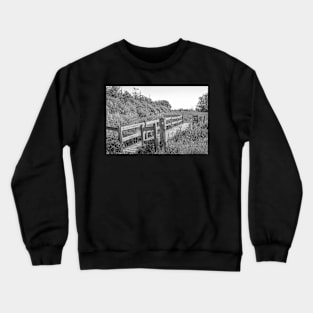 Wooden bridge in the Norfolk countryside Crewneck Sweatshirt